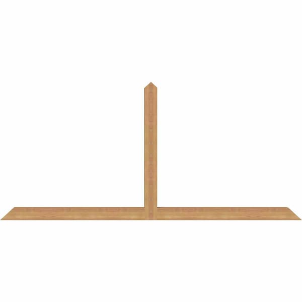 Ekena Millwork Portland Timber Gable Bracket, Western Red Cedar, 84"W x 38"H x 3 1/2"D x 3 1/2"F, 11/12 Pitch GBW084X38X0404POR00SWR - main